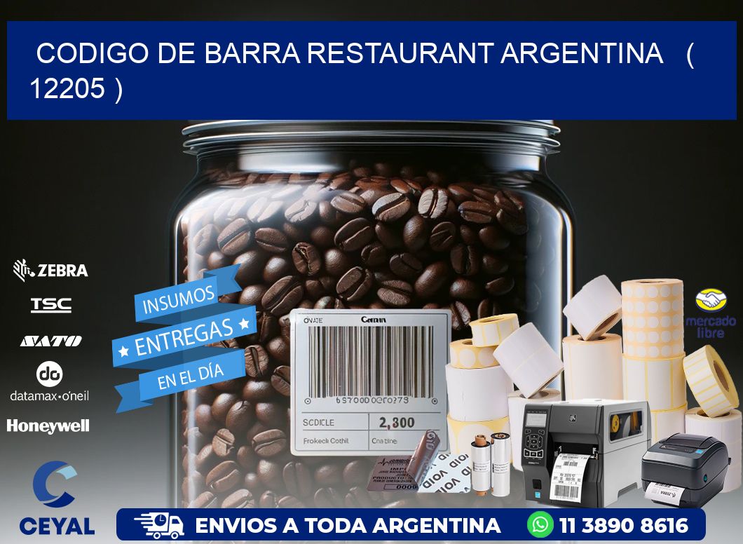 CODIGO DE BARRA RESTAURANT ARGENTINA   ( 12205 )