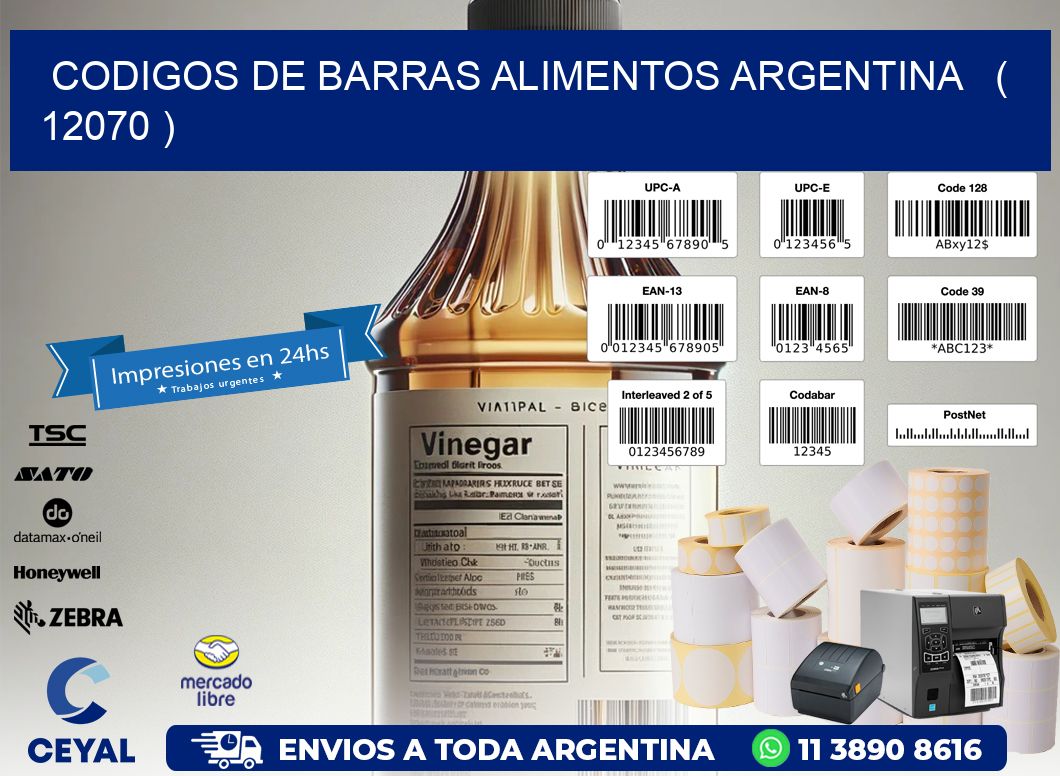 CODIGOS DE BARRAS ALIMENTOS ARGENTINA   ( 12070 )