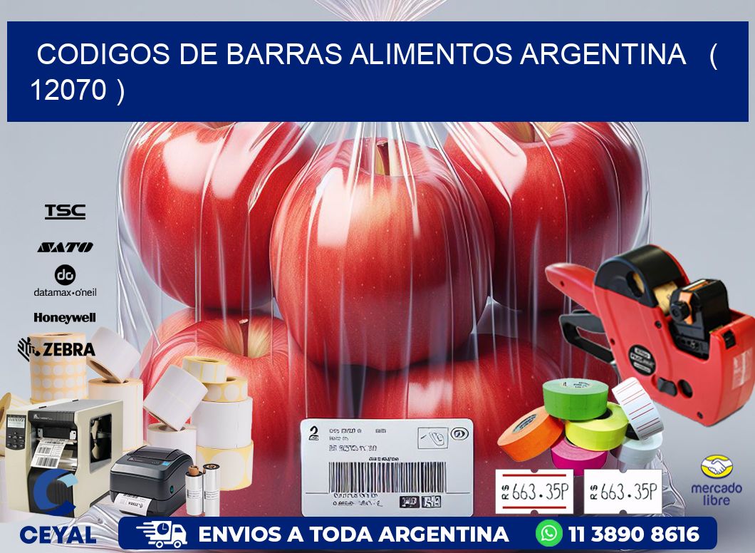 CODIGOS DE BARRAS ALIMENTOS ARGENTINA   ( 12070 )