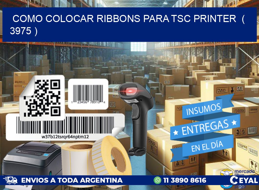 COMO COLOCAR RIBBONS PARA TSC PRINTER  ( 3975 )