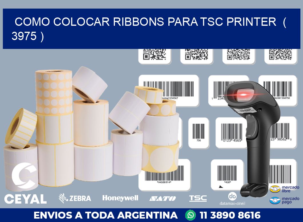 COMO COLOCAR RIBBONS PARA TSC PRINTER  ( 3975 )