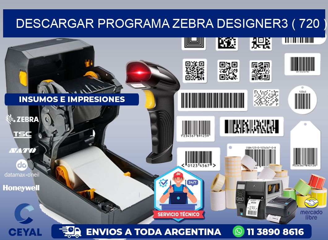 DESCARGAR PROGRAMA ZEBRA DESIGNER3 ( 720 )