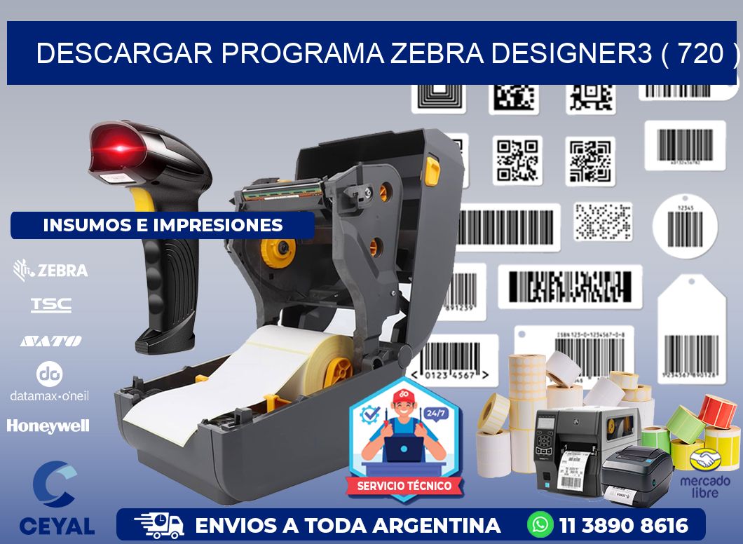 DESCARGAR PROGRAMA ZEBRA DESIGNER3 ( 720 )