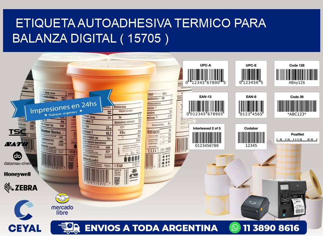 ETIQUETA AUTOADHESIVA TERMICO PARA BALANZA DIGITAL ( 15705 )