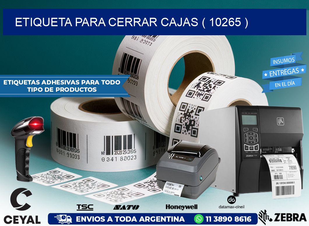 ETIQUETA PARA CERRAR CAJAS ( 10265 )