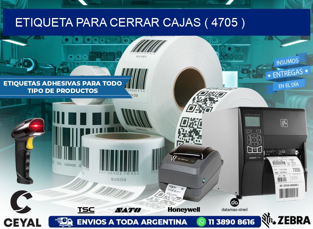 ETIQUETA PARA CERRAR CAJAS ( 4705 )