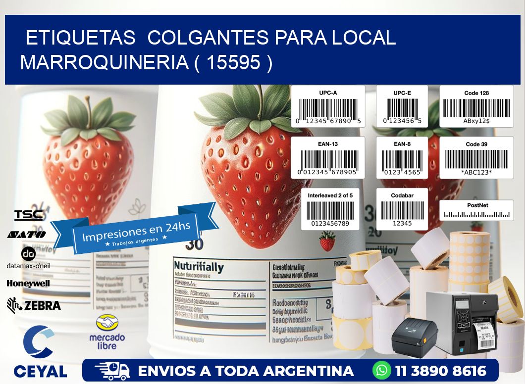 ETIQUETAS  COLGANTES PARA LOCAL MARROQUINERIA ( 15595 )