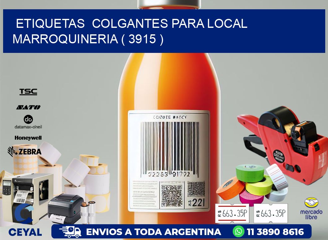 ETIQUETAS  COLGANTES PARA LOCAL MARROQUINERIA ( 3915 )