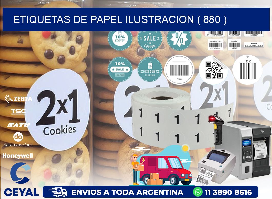 ETIQUETAS DE PAPEL ILUSTRACION ( 880 )