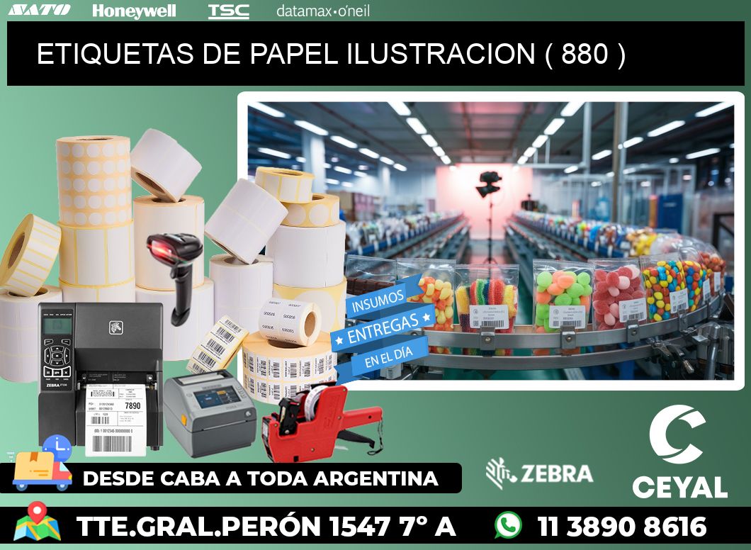 ETIQUETAS DE PAPEL ILUSTRACION ( 880 )