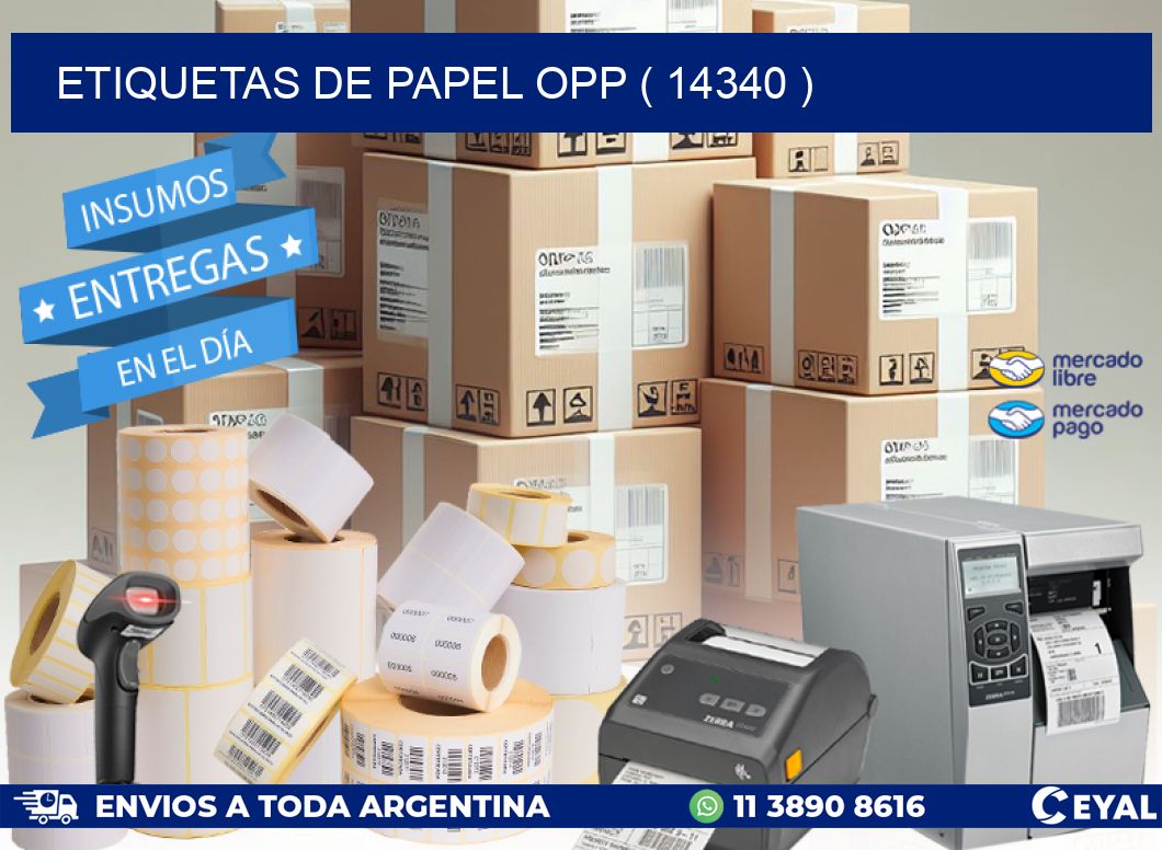 ETIQUETAS DE PAPEL OPP ( 14340 )