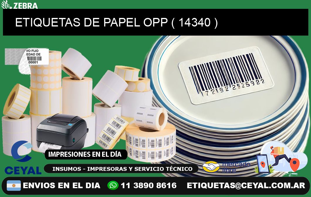 ETIQUETAS DE PAPEL OPP ( 14340 )