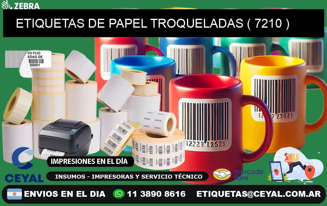 ETIQUETAS DE PAPEL TROQUELADAS ( 7210 )