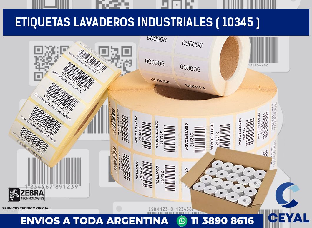 ETIQUETAS LAVADEROS INDUSTRIALES ( 10345 )