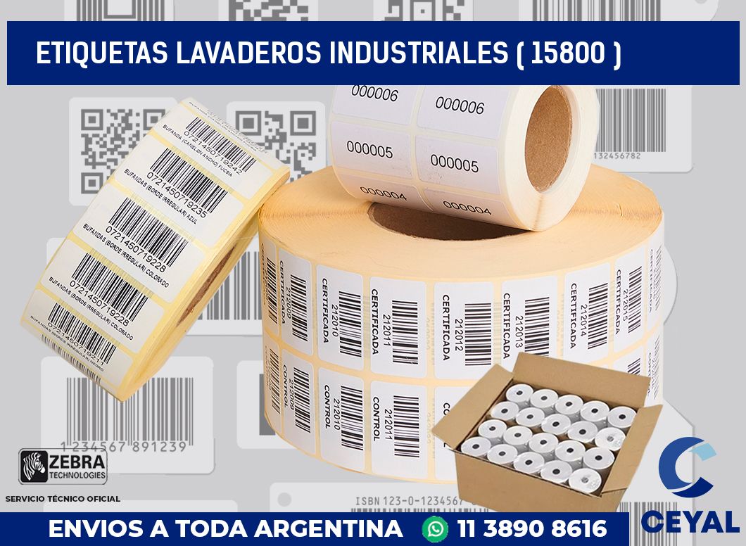 ETIQUETAS LAVADEROS INDUSTRIALES ( 15800 )