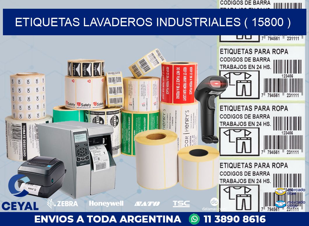 ETIQUETAS LAVADEROS INDUSTRIALES ( 15800 )