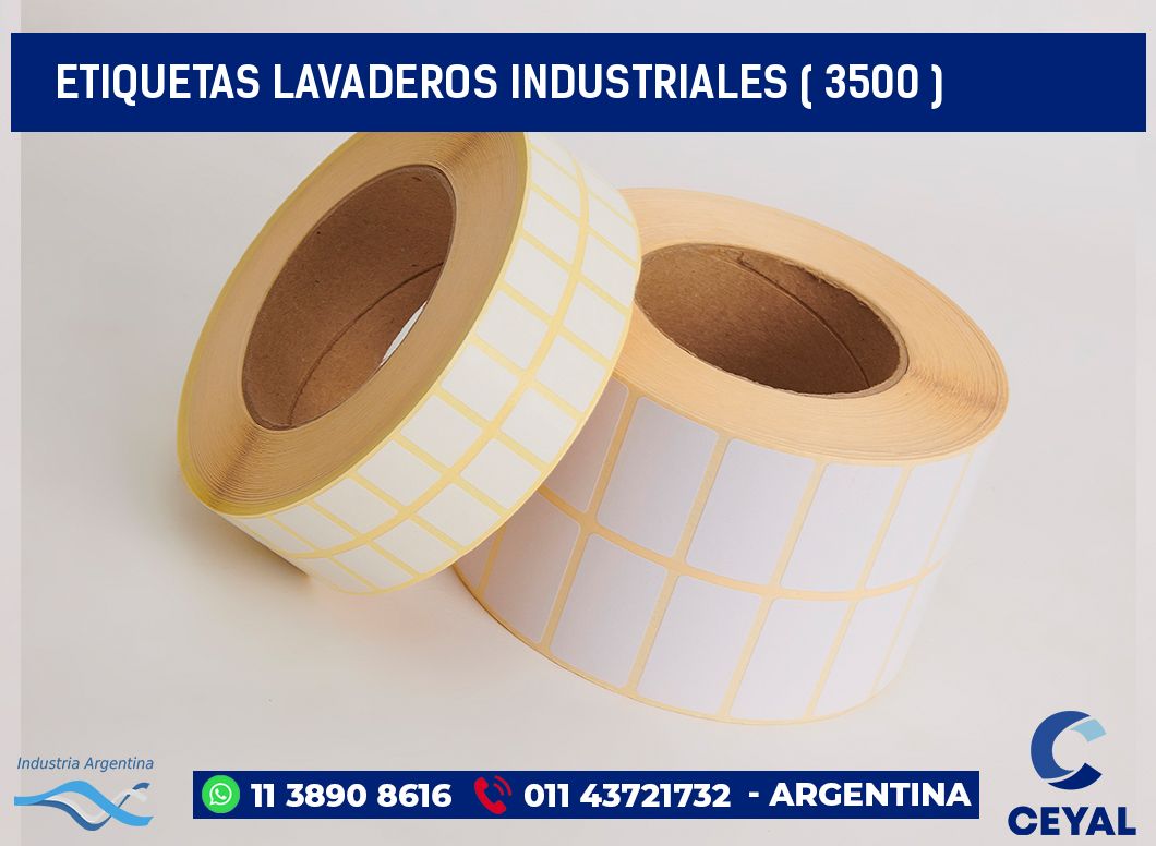 ETIQUETAS LAVADEROS INDUSTRIALES ( 3500 )