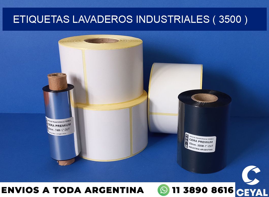 ETIQUETAS LAVADEROS INDUSTRIALES ( 3500 )