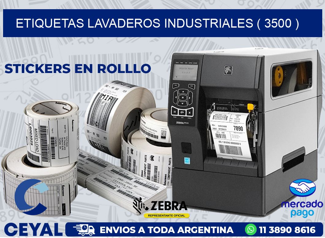 ETIQUETAS LAVADEROS INDUSTRIALES ( 3500 )