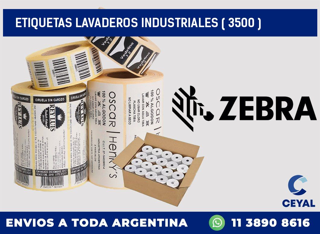 ETIQUETAS LAVADEROS INDUSTRIALES ( 3500 )