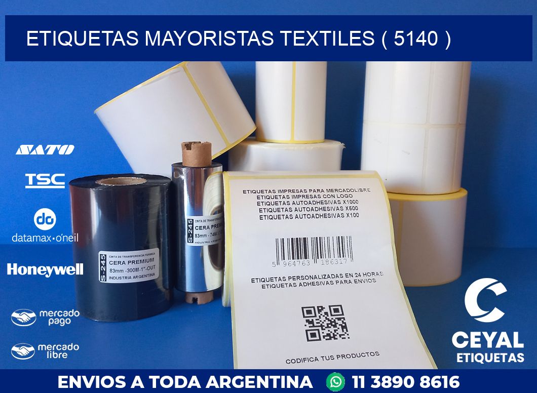 ETIQUETAS MAYORISTAS TEXTILES ( 5140 )