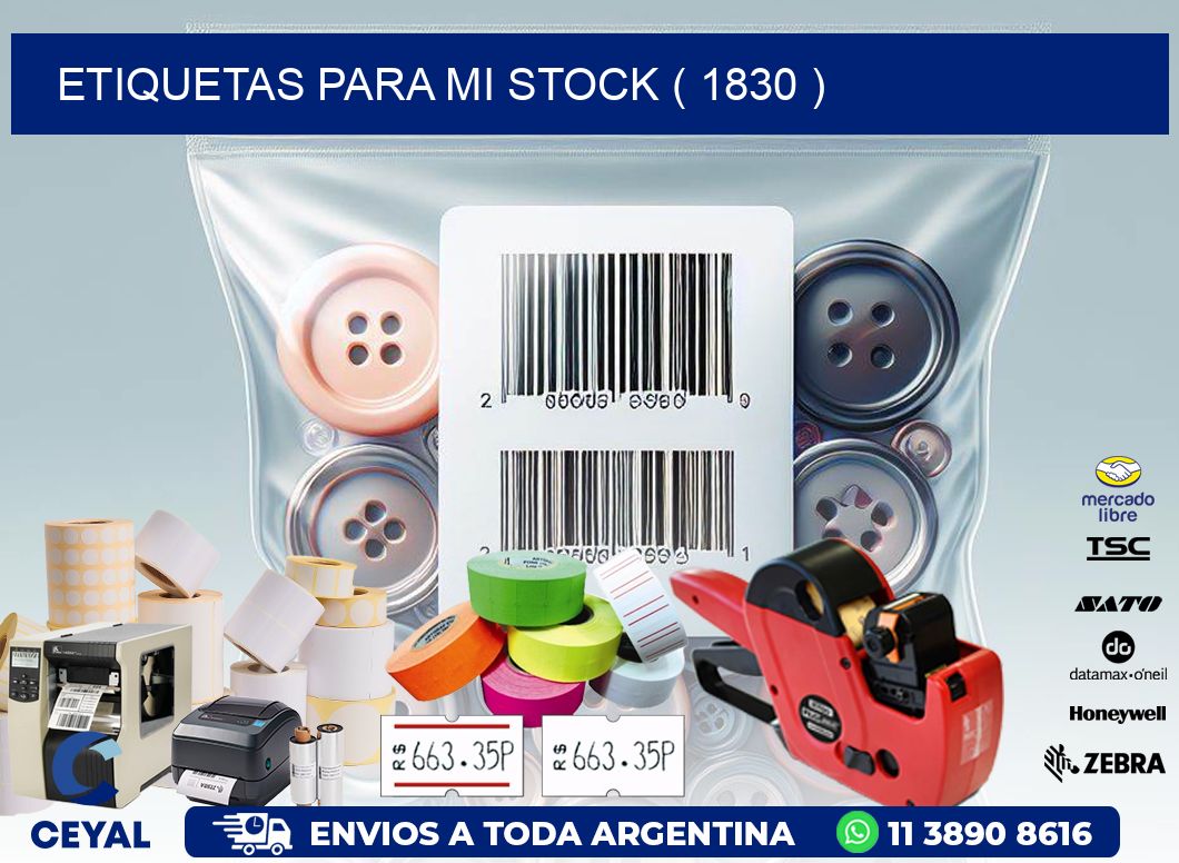 ETIQUETAS PARA MI STOCK ( 1830 )