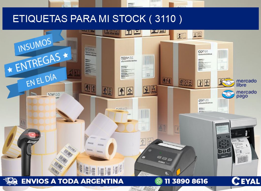 ETIQUETAS PARA MI STOCK ( 3110 )