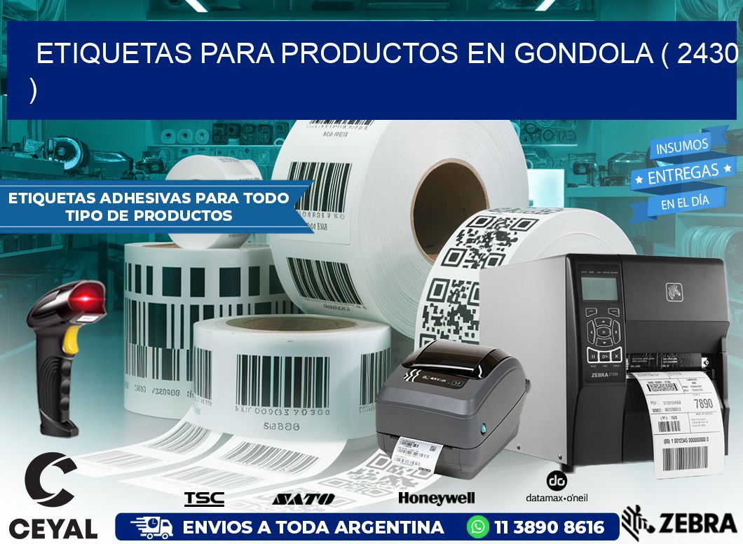 ETIQUETAS PARA PRODUCTOS EN GONDOLA ( 2430 )