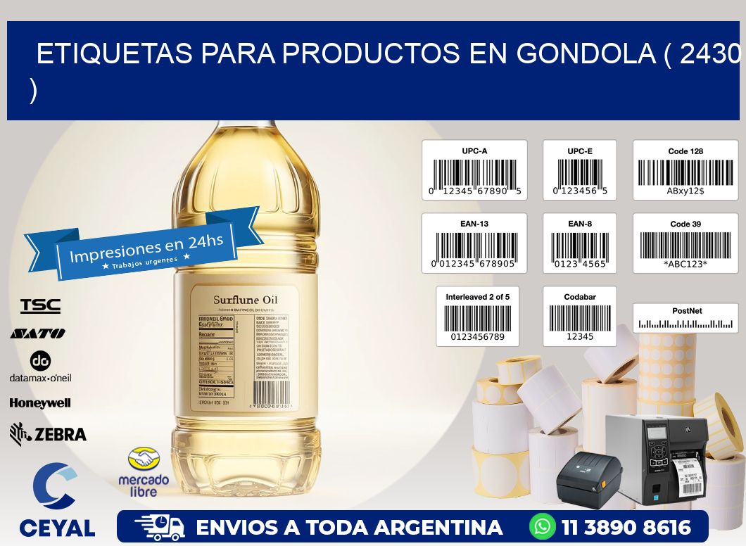 ETIQUETAS PARA PRODUCTOS EN GONDOLA ( 2430 )