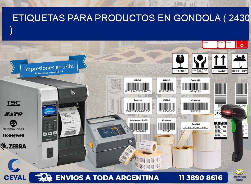 ETIQUETAS PARA PRODUCTOS EN GONDOLA ( 2430 )