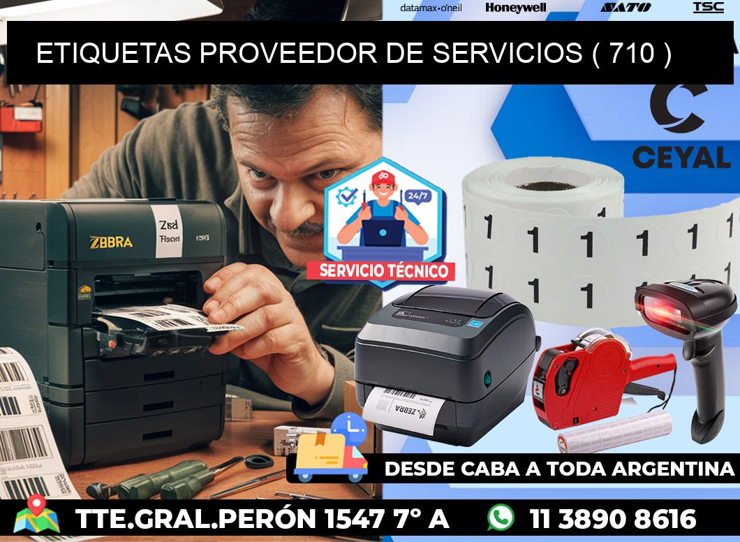 ETIQUETAS PROVEEDOR DE SERVICIOS ( 710 )