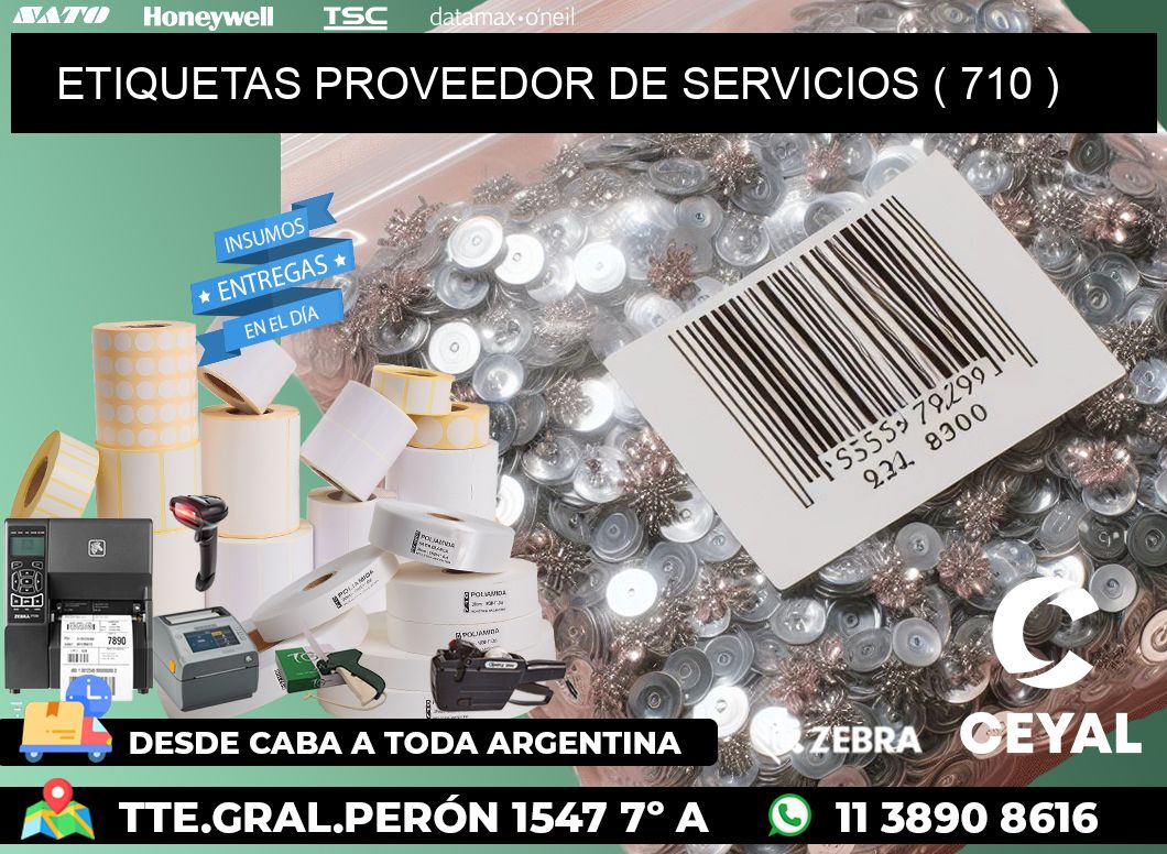 ETIQUETAS PROVEEDOR DE SERVICIOS ( 710 )