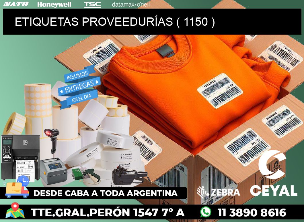 ETIQUETAS PROVEEDURÍAS ( 1150 )