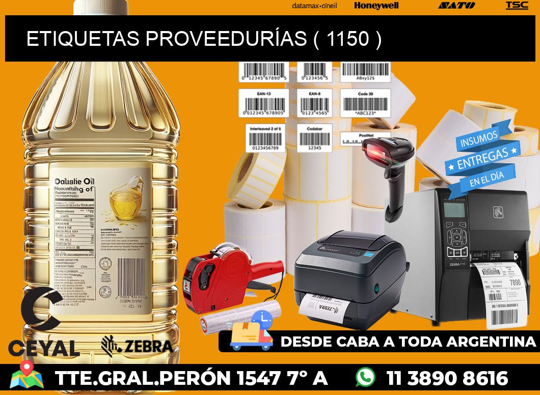 ETIQUETAS PROVEEDURÍAS ( 1150 )