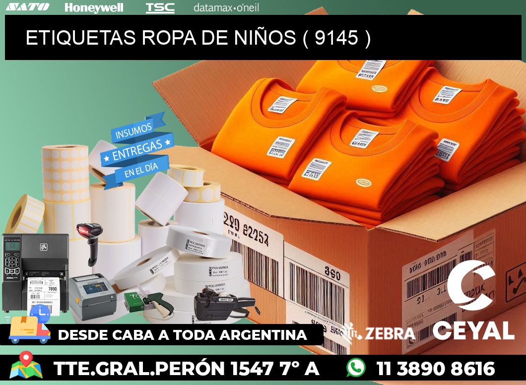 ETIQUETAS ROPA DE NIÑOS ( 9145 )