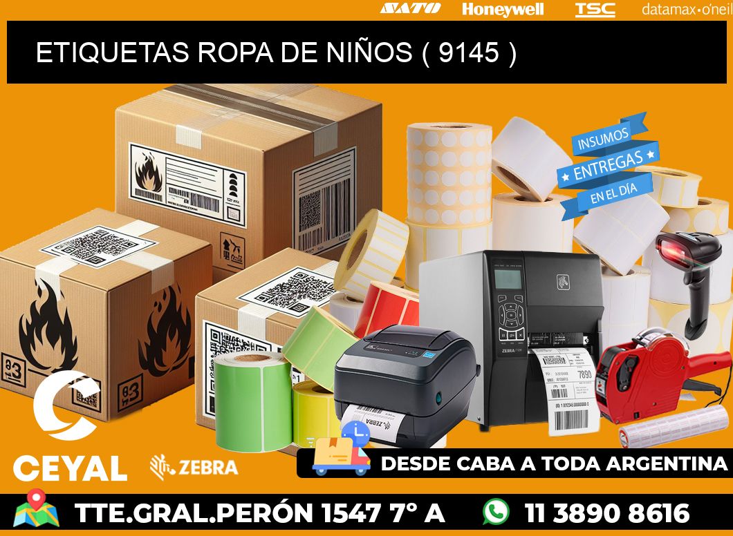 ETIQUETAS ROPA DE NIÑOS ( 9145 )