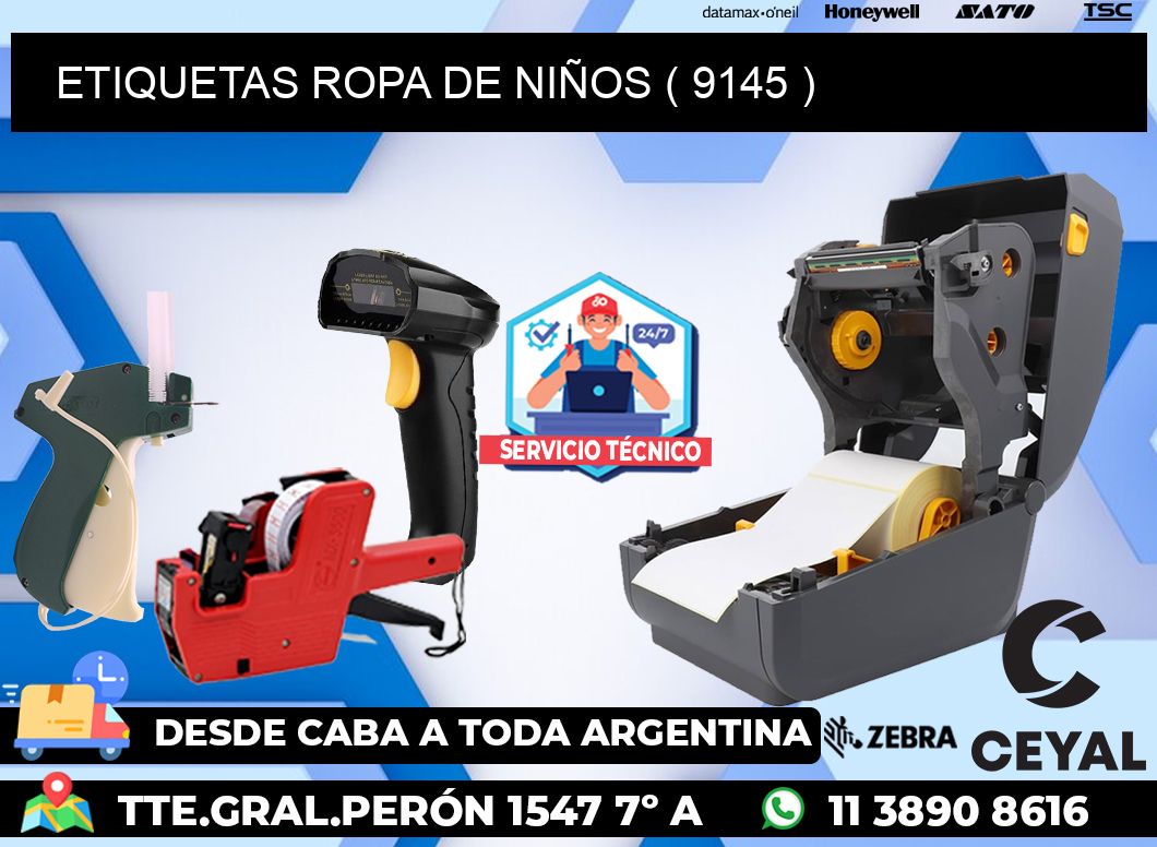 ETIQUETAS ROPA DE NIÑOS ( 9145 )