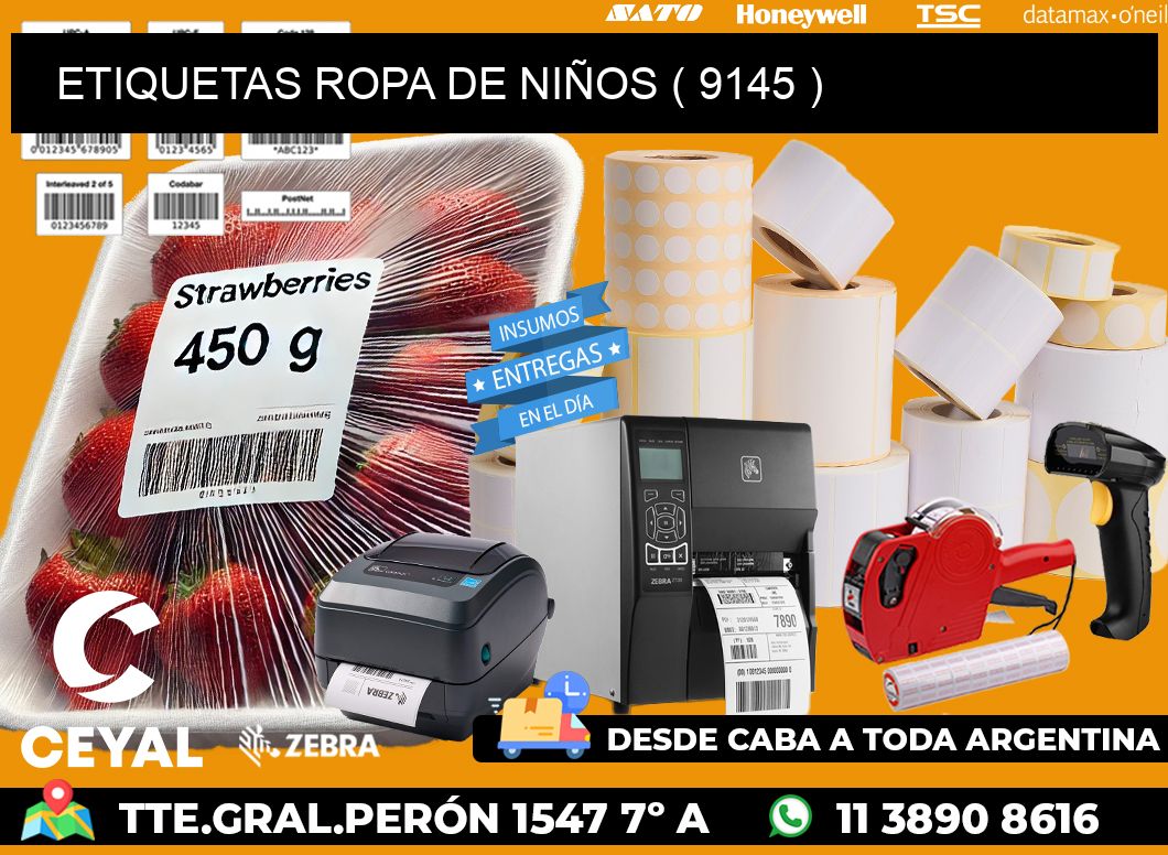 ETIQUETAS ROPA DE NIÑOS ( 9145 )