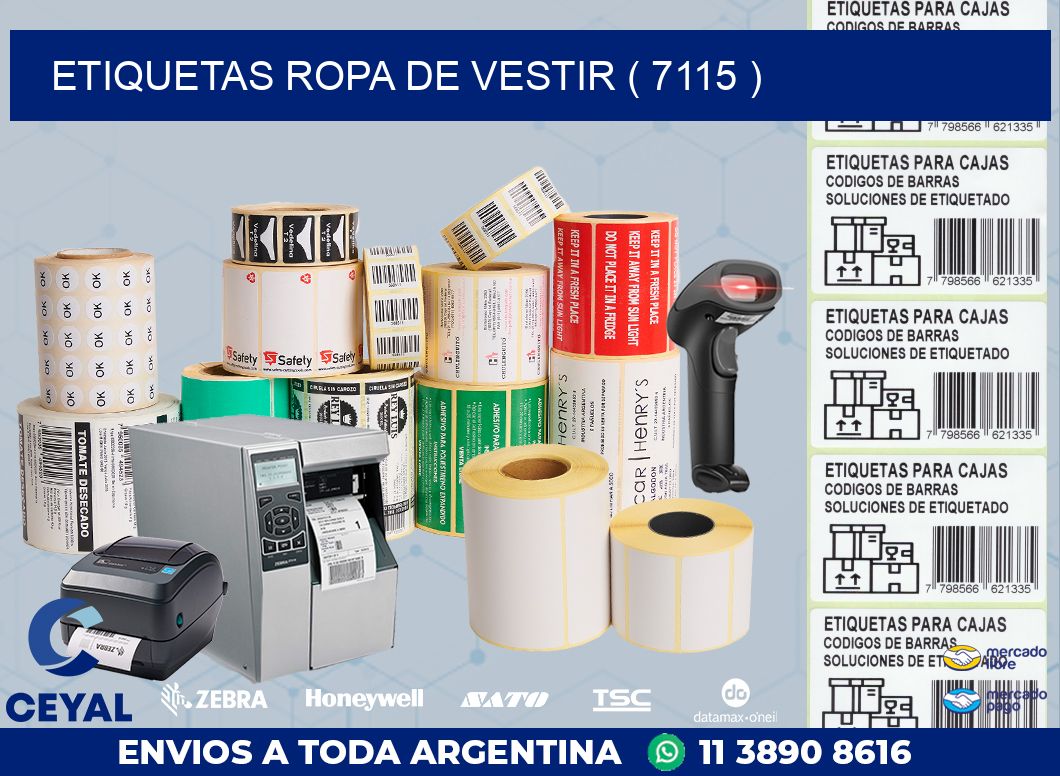 ETIQUETAS ROPA DE VESTIR ( 7115 )