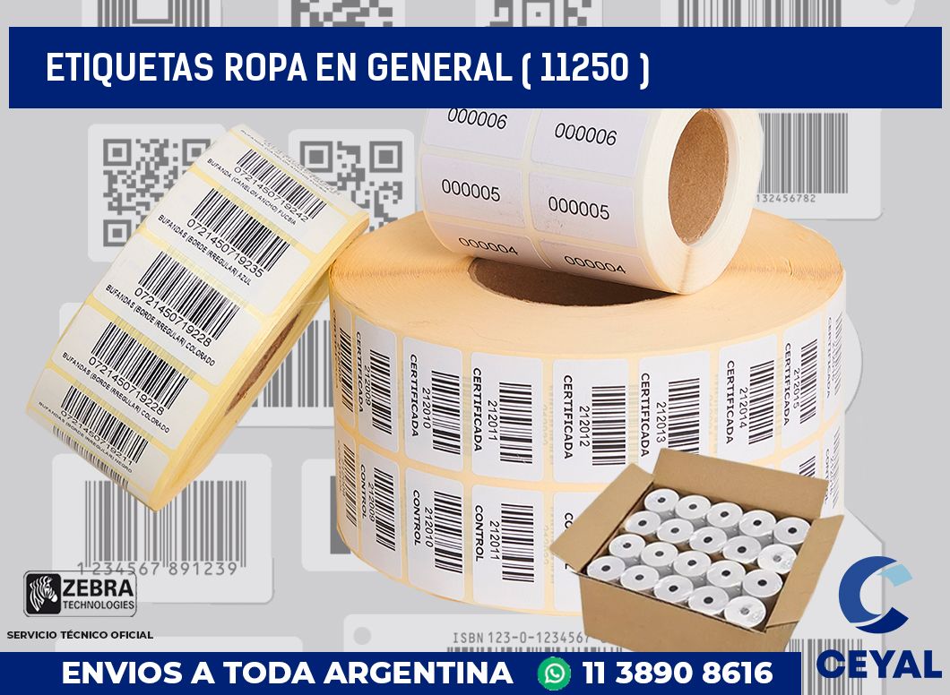 ETIQUETAS ROPA EN GENERAL ( 11250 )