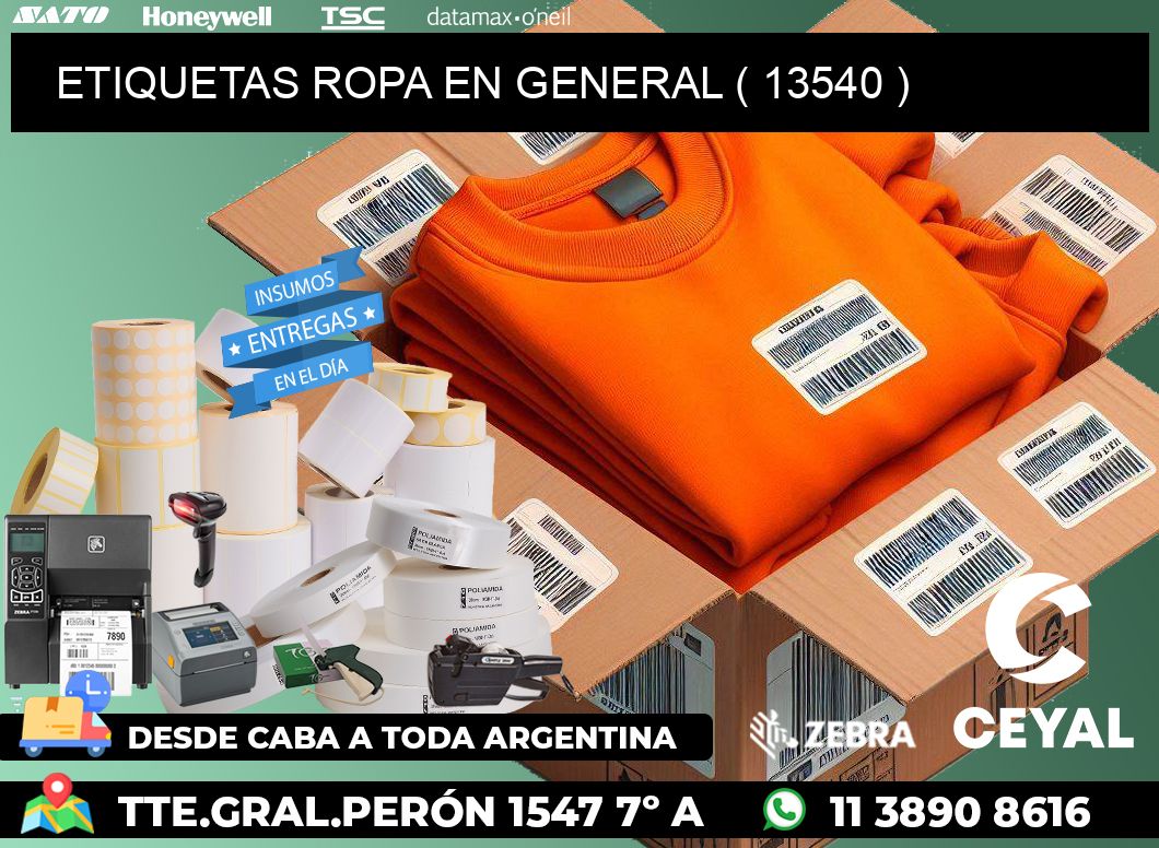 ETIQUETAS ROPA EN GENERAL ( 13540 )