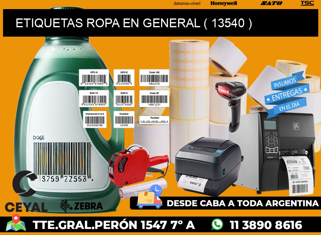 ETIQUETAS ROPA EN GENERAL ( 13540 )