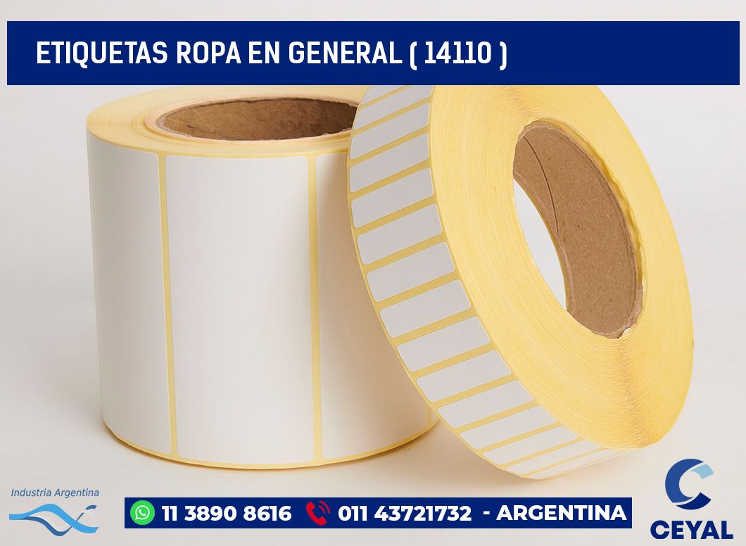 ETIQUETAS ROPA EN GENERAL ( 14110 )