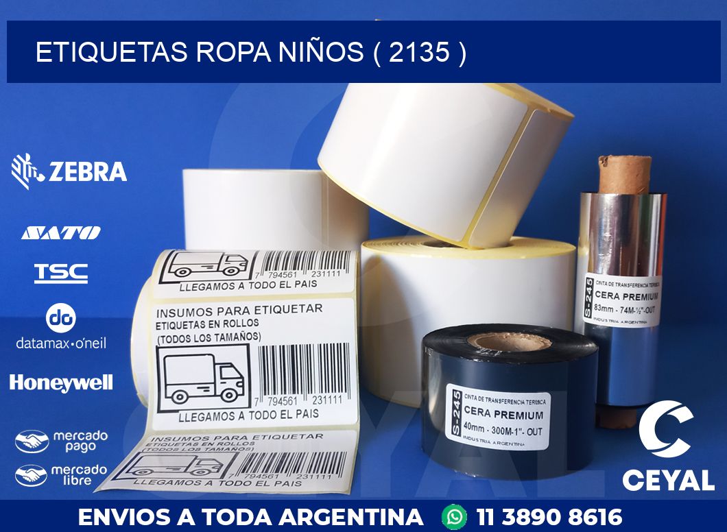 ETIQUETAS ROPA NIÑOS ( 2135 )