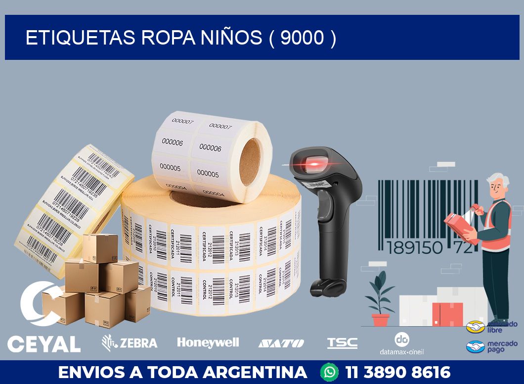 ETIQUETAS ROPA NIÑOS ( 9000 )