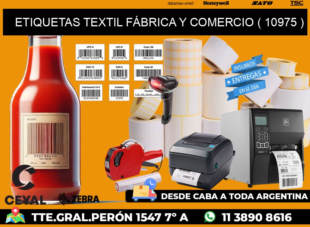 ETIQUETAS TEXTIL FÁBRICA Y COMERCIO ( 10975 )