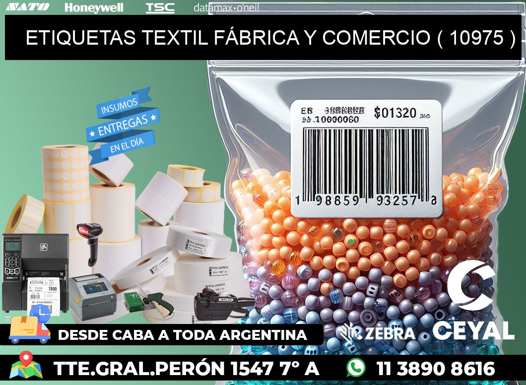 ETIQUETAS TEXTIL FÁBRICA Y COMERCIO ( 10975 )