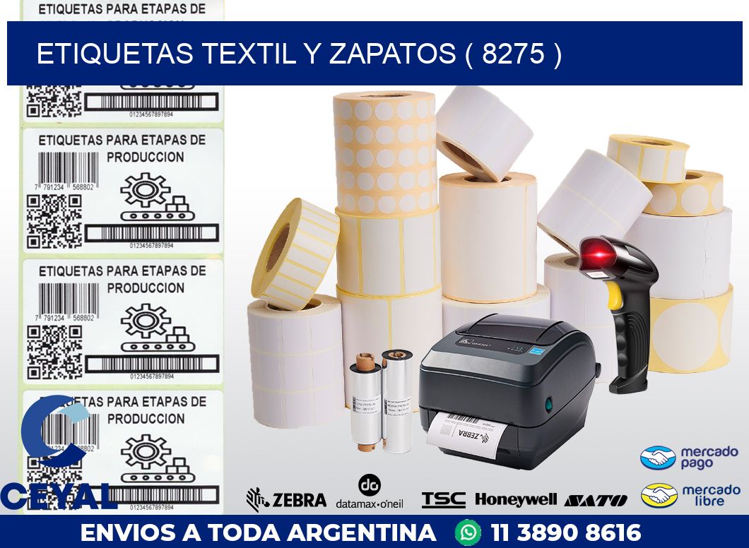 ETIQUETAS TEXTIL Y ZAPATOS ( 8275 )