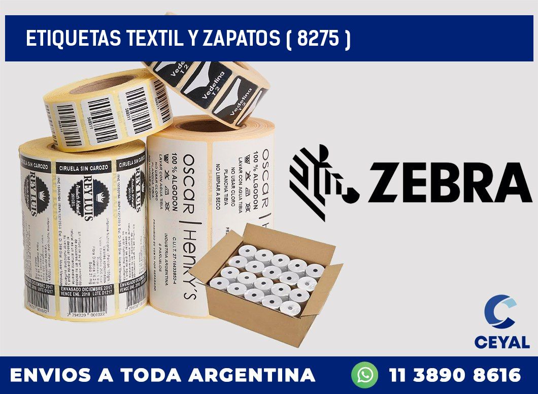 ETIQUETAS TEXTIL Y ZAPATOS ( 8275 )