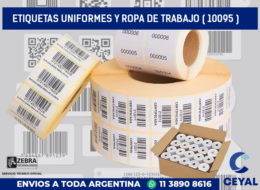 ETIQUETAS UNIFORMES Y ROPA DE TRABAJO ( 10095 )